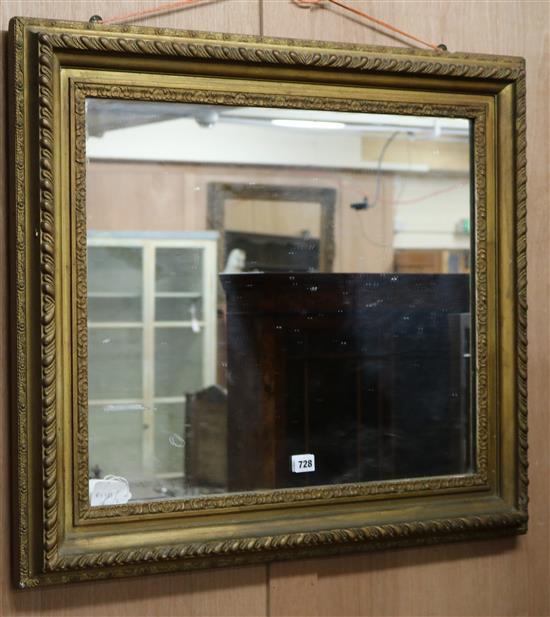 A gilt framed mirror W.81cm
